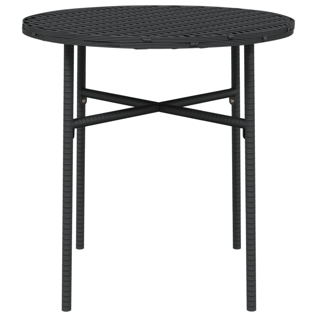 vidaXL fekete polyrattan teázóasztal 45 cm