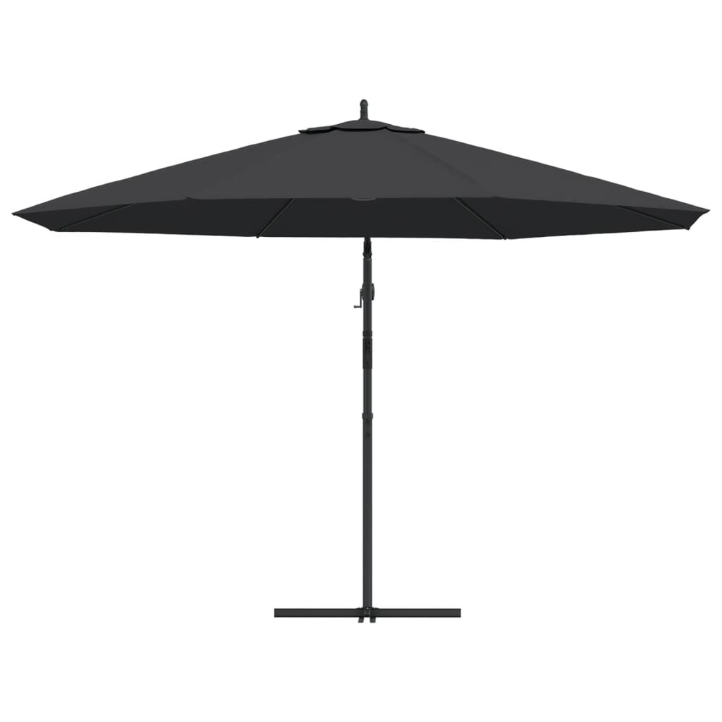 vidaXL fekete konzolos napernyő alumíniumrúddal 350 cm