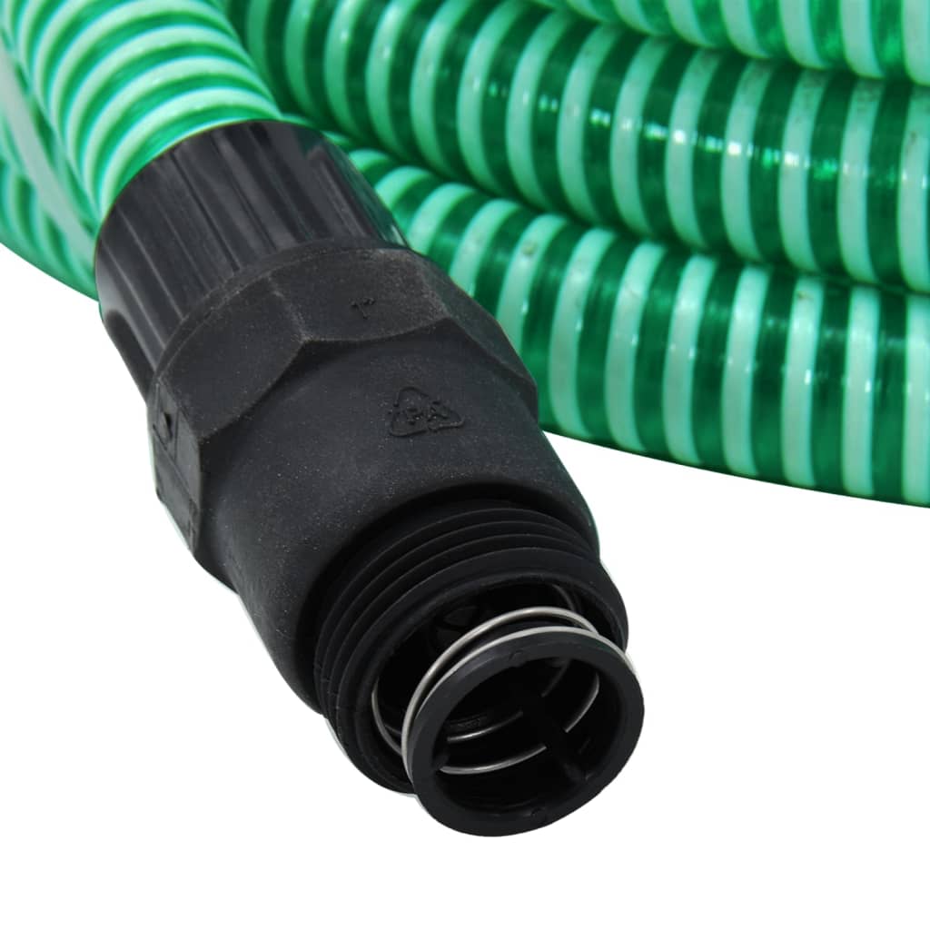 vidaXL zöld PVC szívótömlő PVC csatlakozókkal 1" 4 m