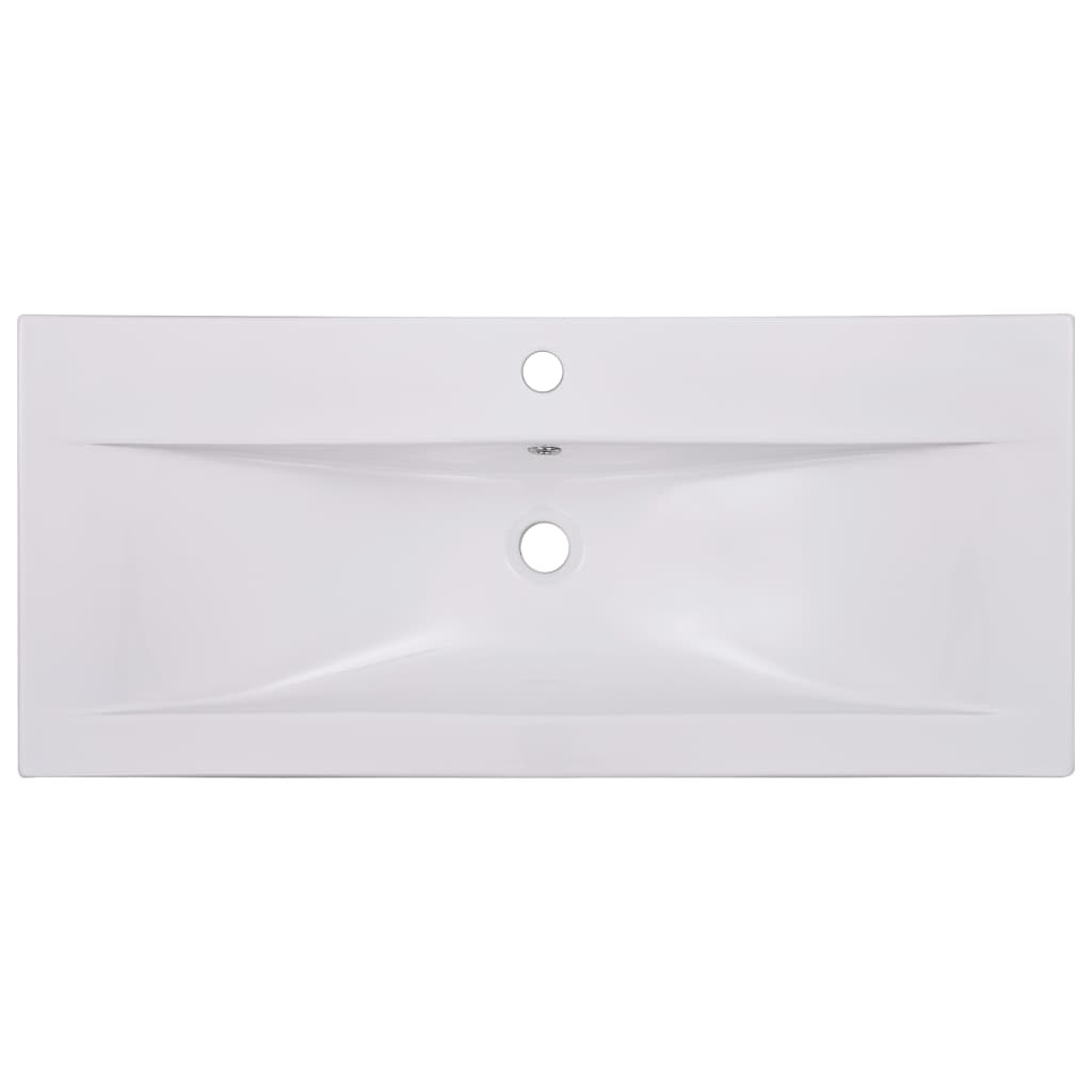 vidaXL fehér kerámia beépíthető mosdókagyló 91 x 39,5 x 18,5 cm