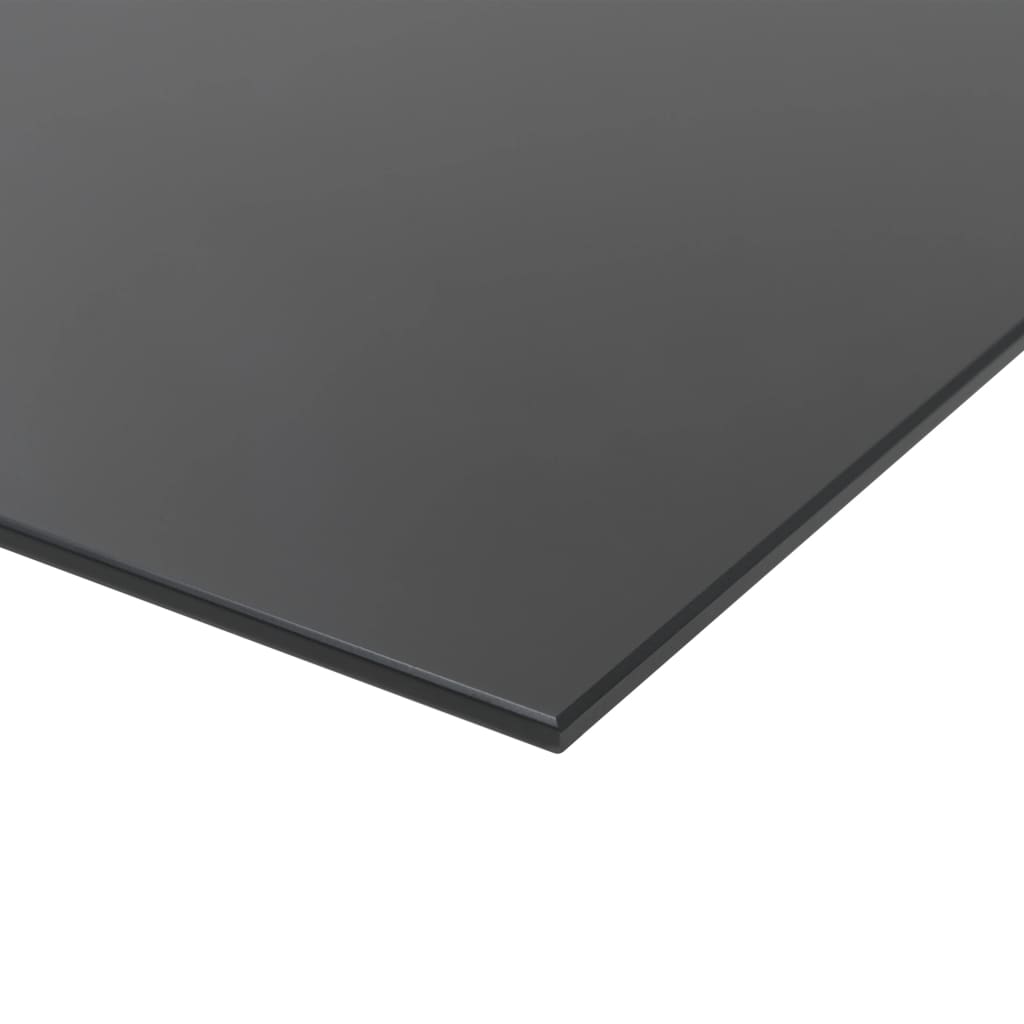 vidaXL fekete, falra szerelhető mágneses üvegtábla 100 x 60 cm