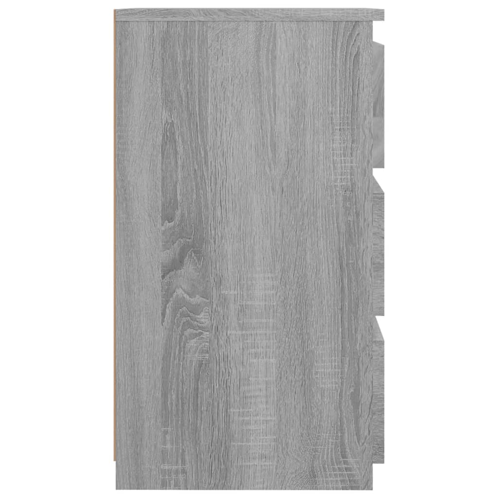 vidaXL 2 db szürke sonoma szerelt fa éjjeliszekrény 40x35x62,5 cm