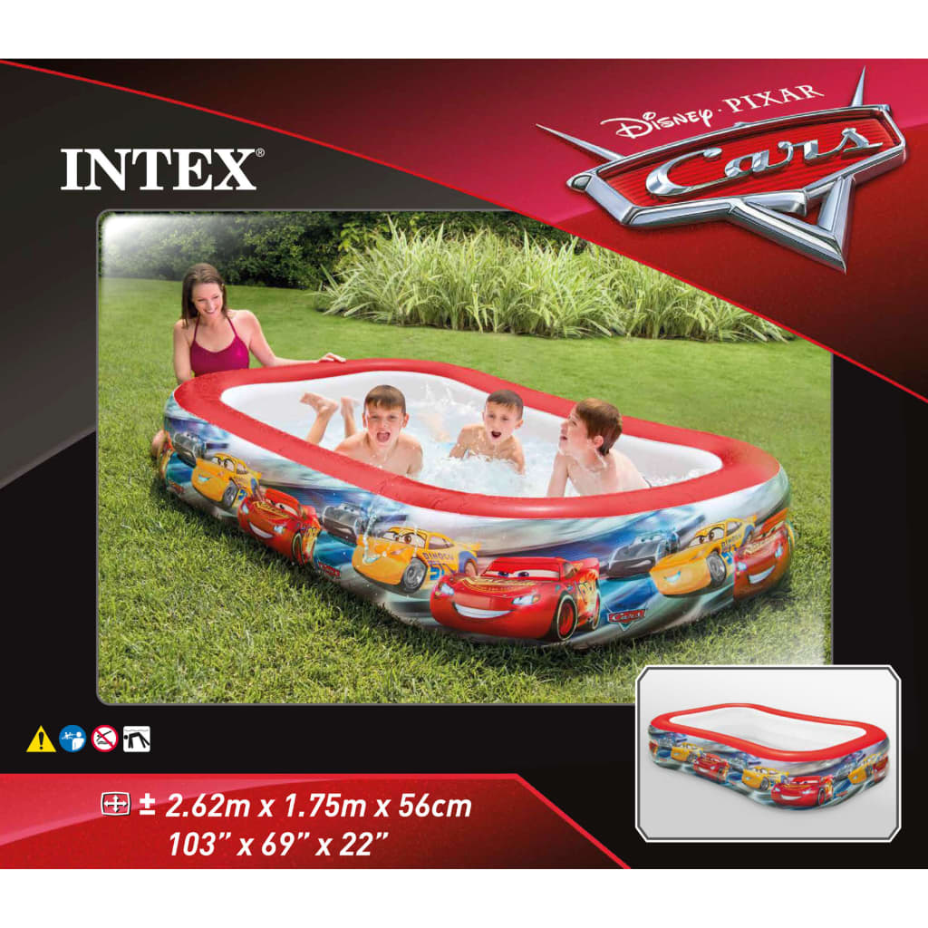 Intex többszínű autómintás úszómedence 262 x 175 x 56 cm