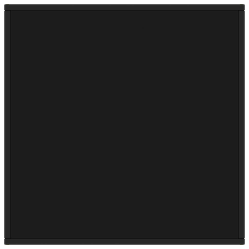 vidaXL fekete dohányzóasztal fekete üveggel 80 x 80 x 35 cm