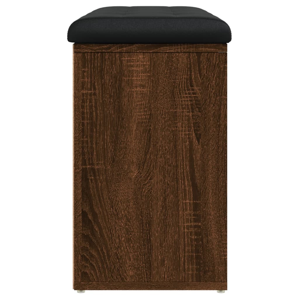 vidaXL barna tölgy színű szerelt fa cipőtároló pad 82 x 32 x 50 cm