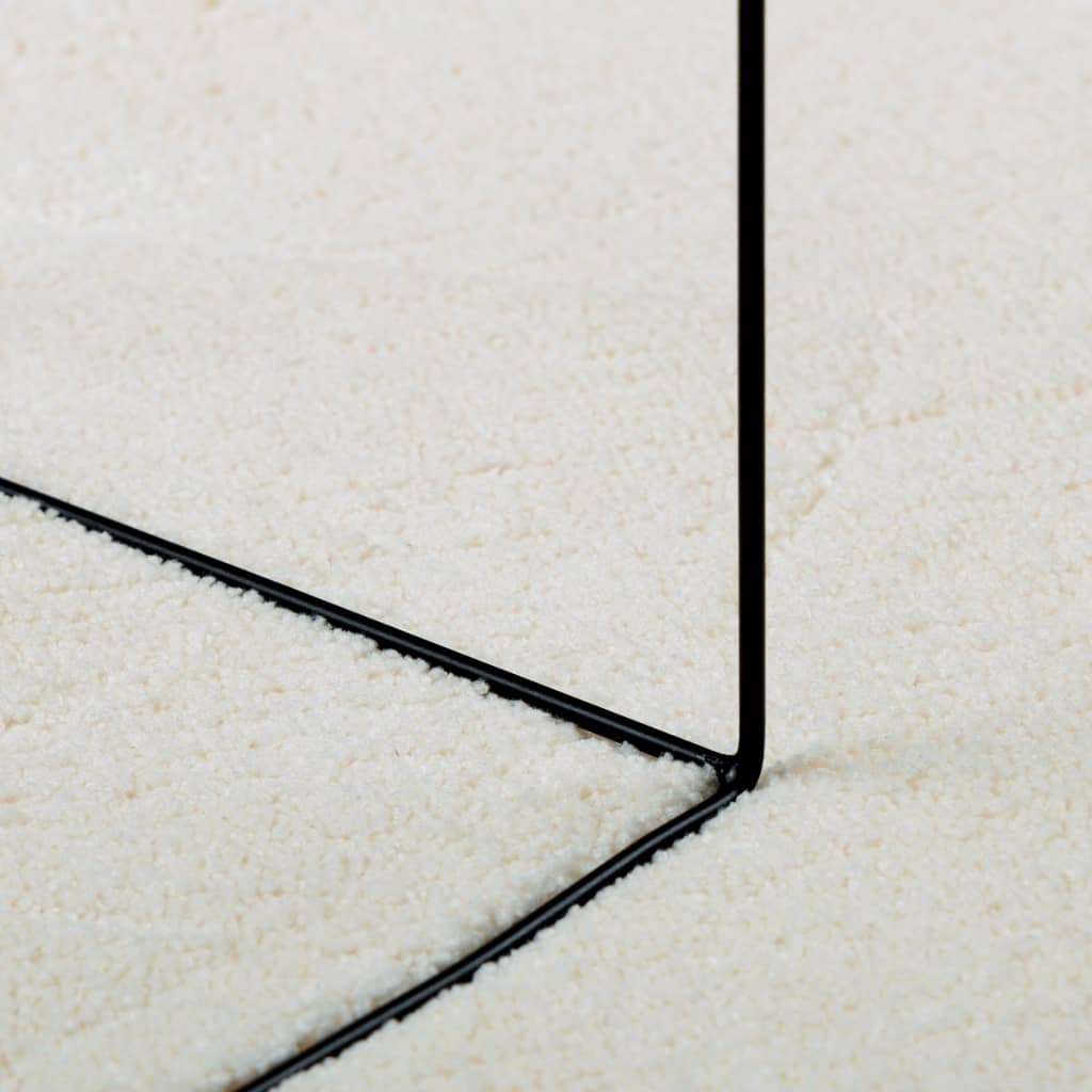 vidaXL OVIEDO krémszínű rövid szálú szőnyeg 140 x 200 cm