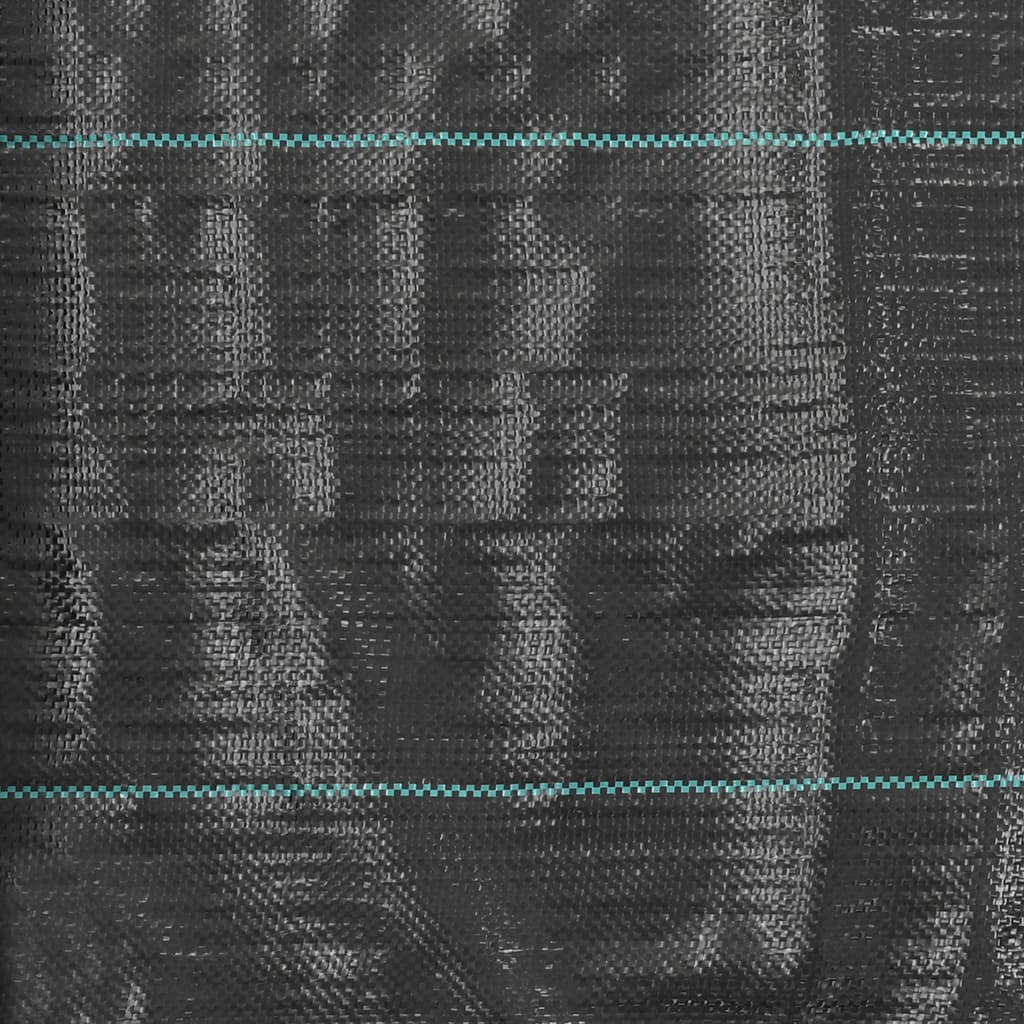 vidaXL talajtakaró szőnyeg, PP, 1 x 25 m, fekete