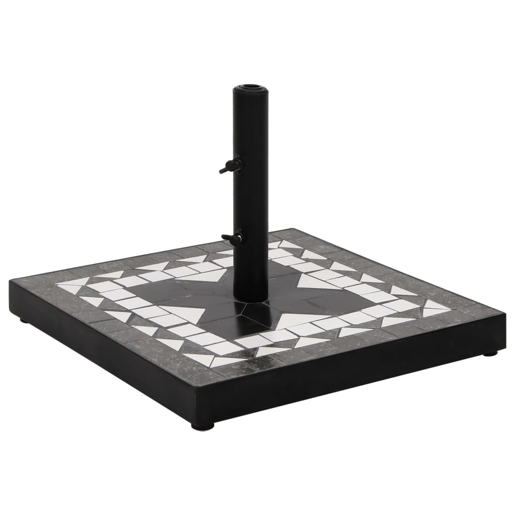 vidaXL fekete és fehér négyzet alakú napernyő talp 12 kg