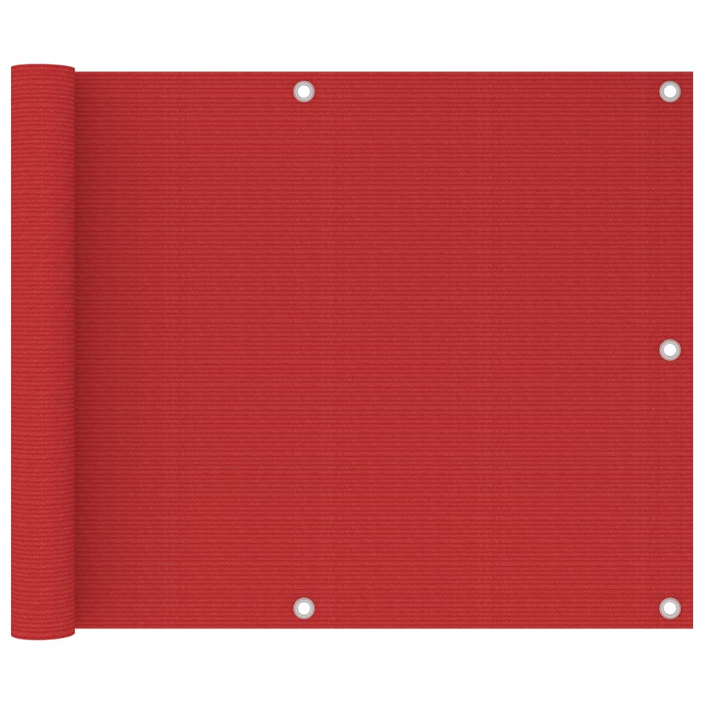 vidaXL piros HDPE erkélytakaró 75 x 500 cm