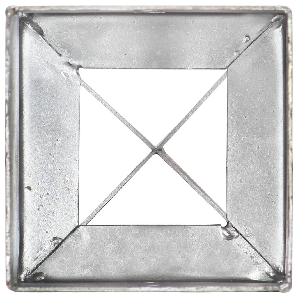 vidaXL 12 db ezüstszínű horganyzott acél kerítéstüske 10 x 10 x 76 cm