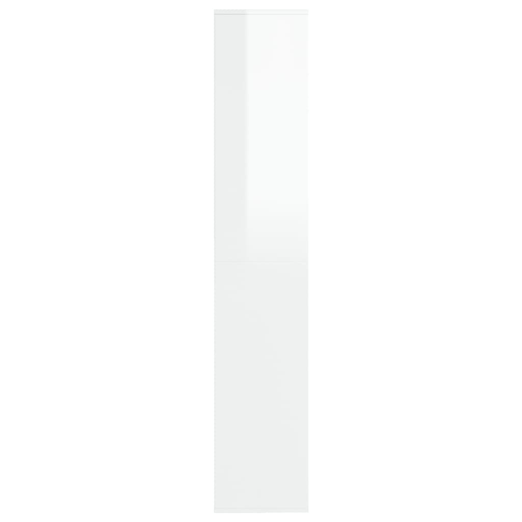 vidaXL magasfényű fehér szerelt fa cipősszekrény 54 x 34 x 183 cm