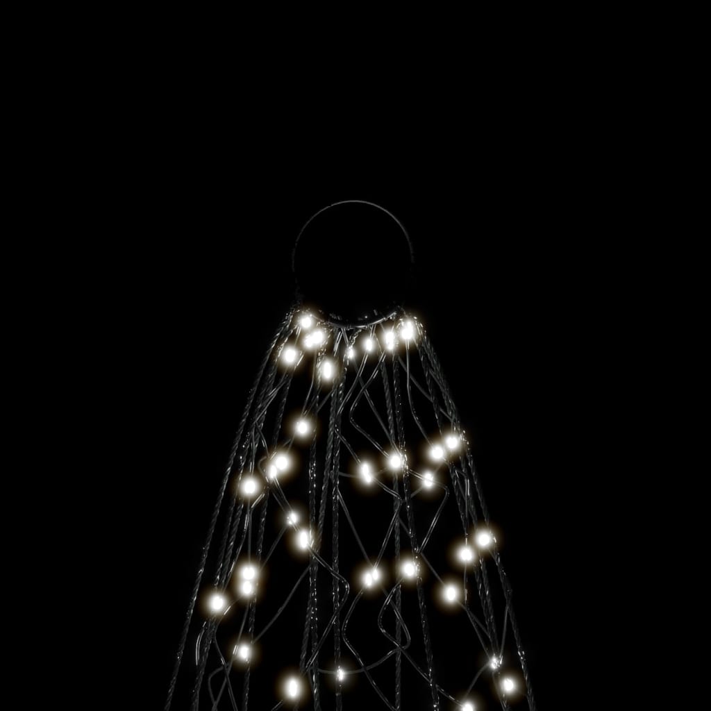 vidaXL karácsonyfa zászlórúdon 3000 hideg fehér LED-del 800 cm