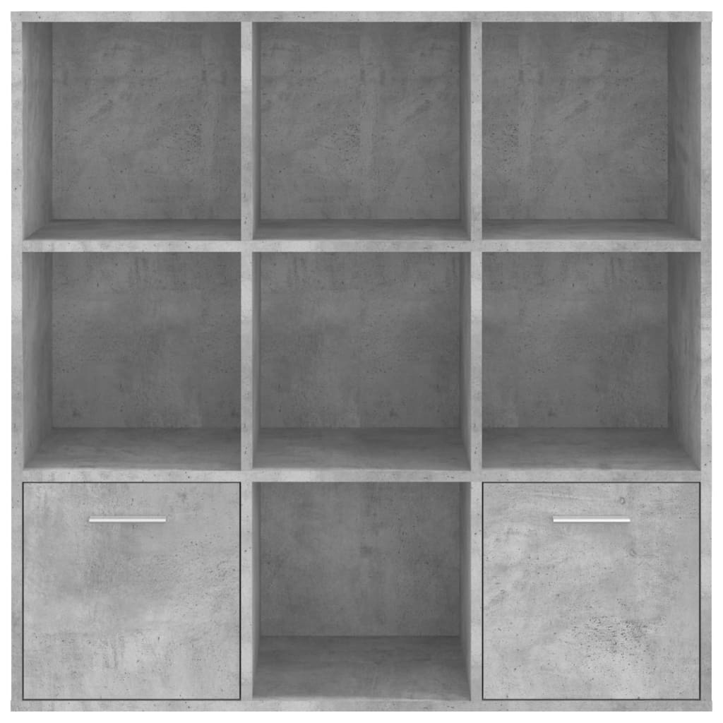 vidaXL betonszürke forgácslap könyvszekrény 98 x 30 x 98 cm