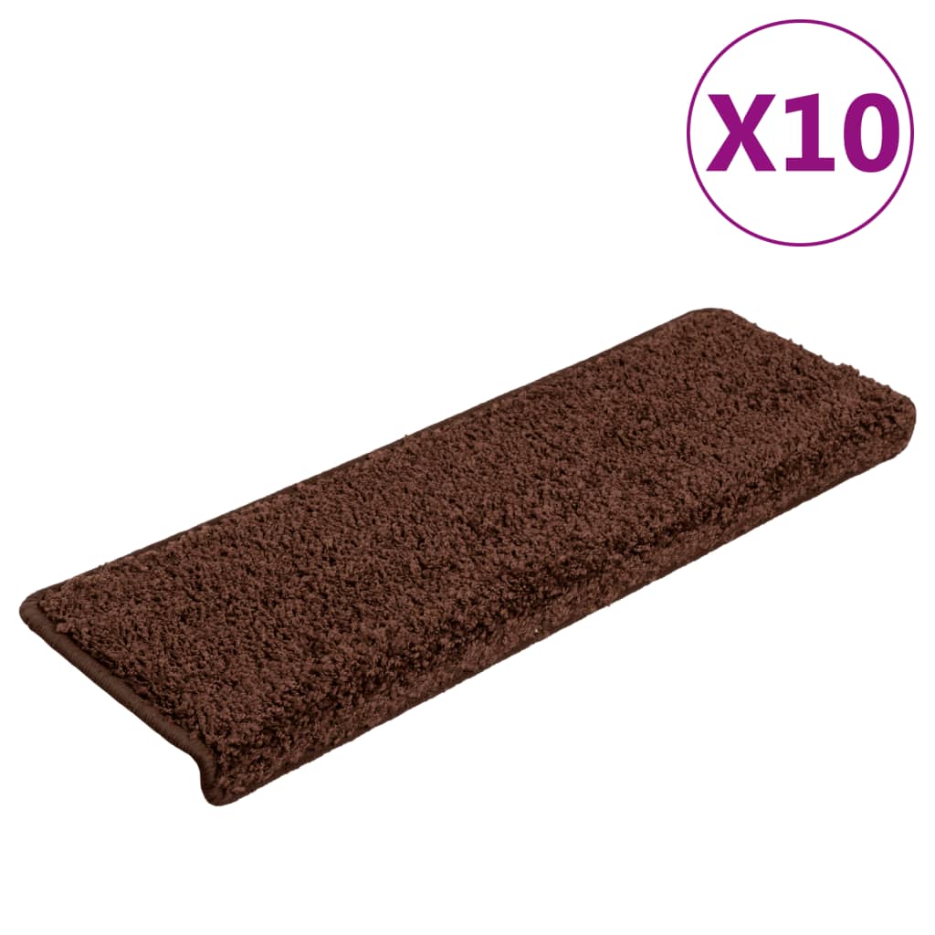 vidaXL 10 db barna lépcsőszőnyeg 65x21x4 cm