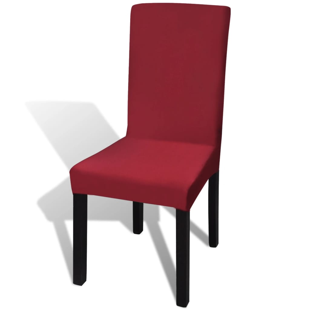 vidaXL 6 db bordó szabott nyújtható székszoknya