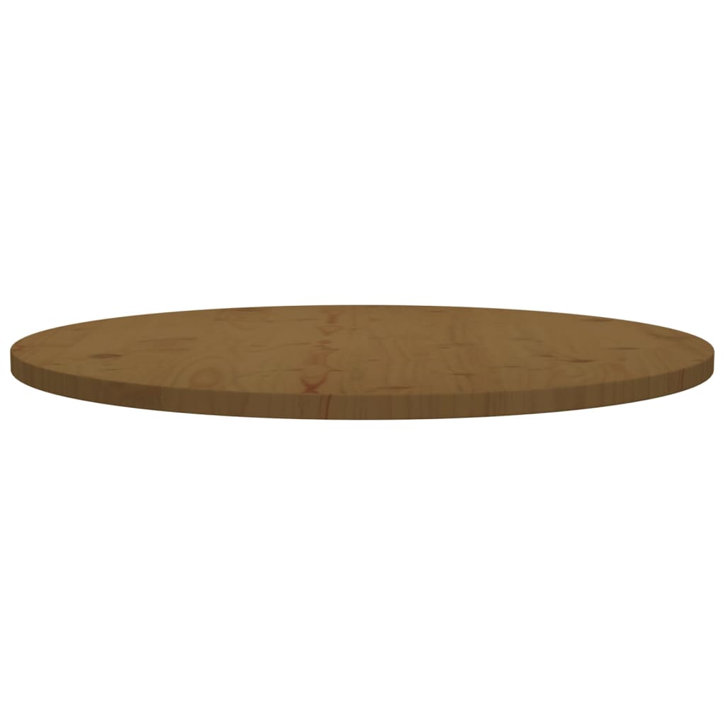 vidaXL barna tömör fenyőfa asztallap Ø80 x 2,5 cm