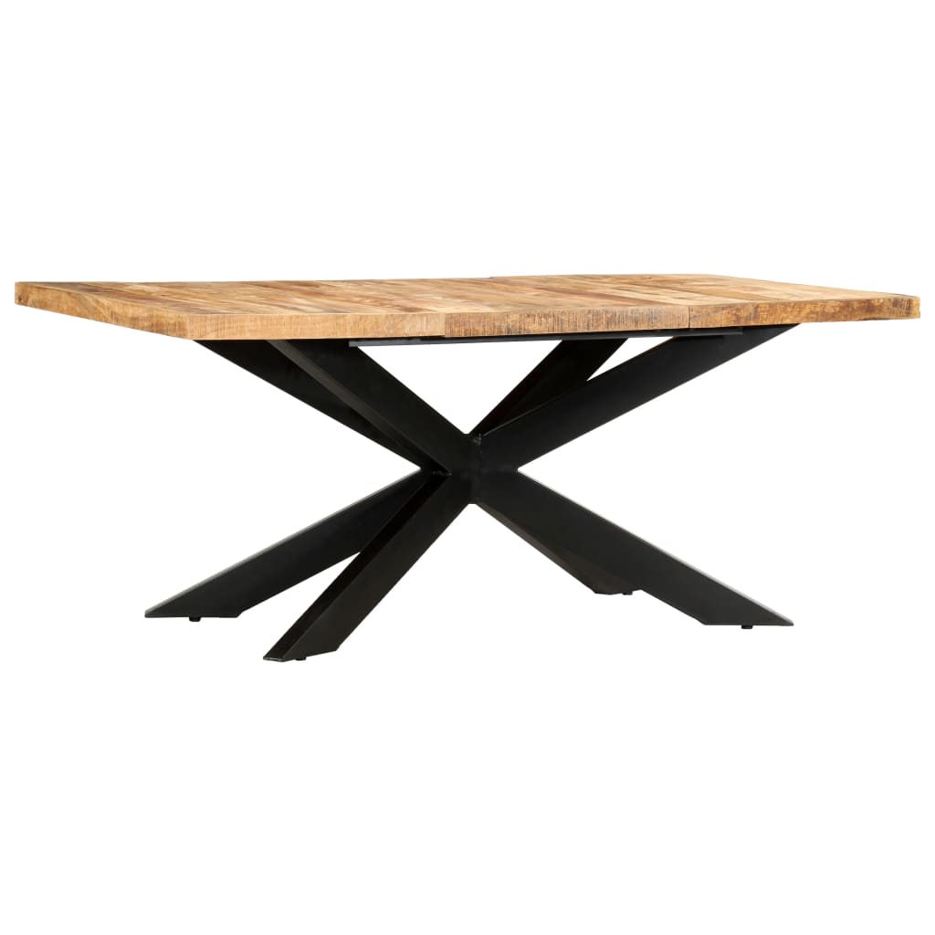 vidaXL tömör nyers mangófa étkezőasztal 180 x 90 x 76 cm