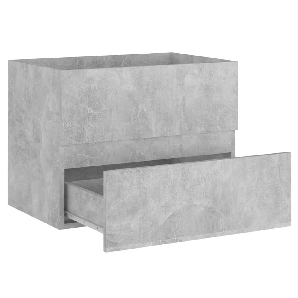 vidaXL betonszürke forgácslap mosdószekrény 60 x 38,5 x 45 cm