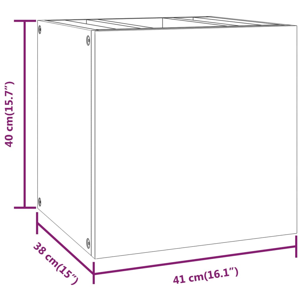 vidaXL tömör tíkfa falra szerelhető fürdőszobaszekrény 41 x 38 x 40 cm