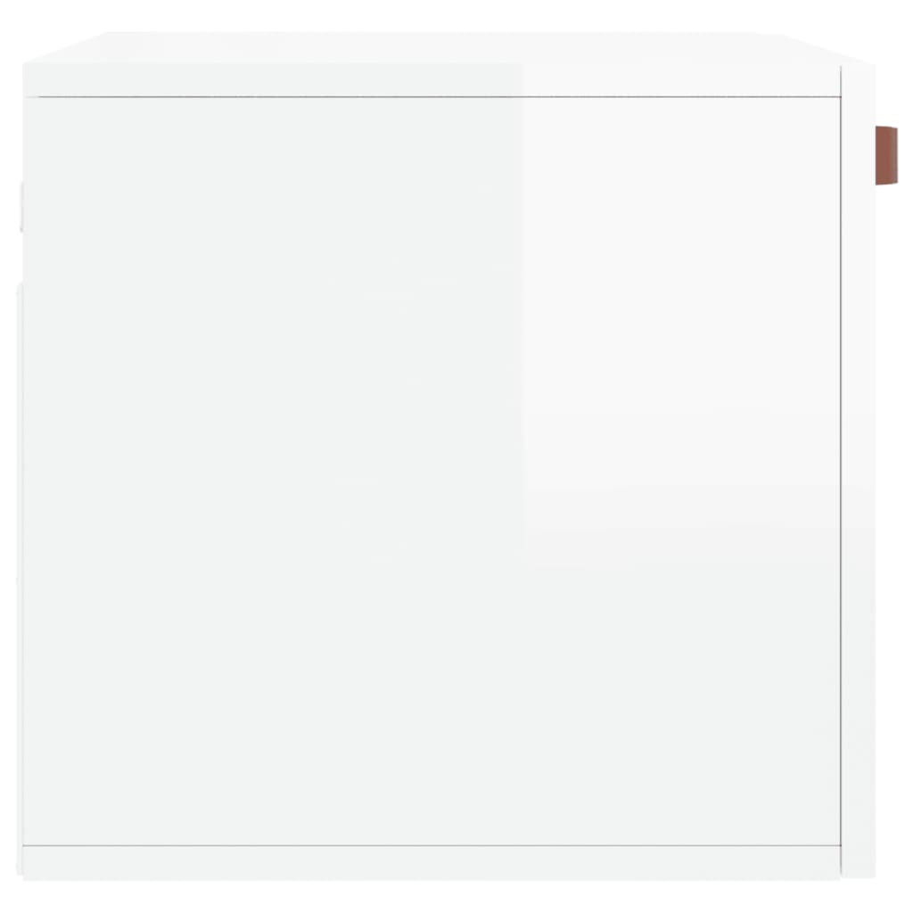 vidaXL magasfényű fehér szerelt fa faliszekrény 60 x 36,5 x 35 cm