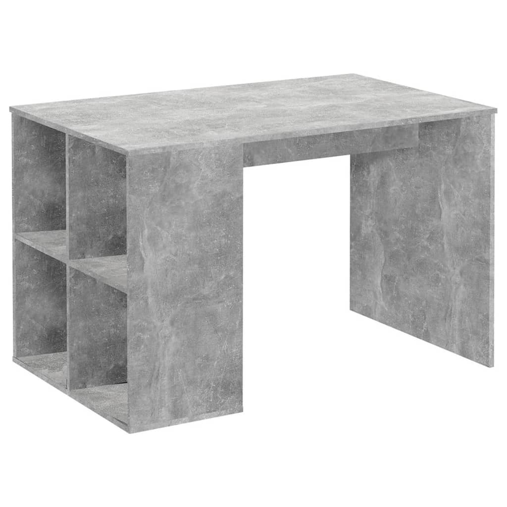 FMD betonszürke íróasztal oldalsó polcokkal 117 x 73 x 75 cm