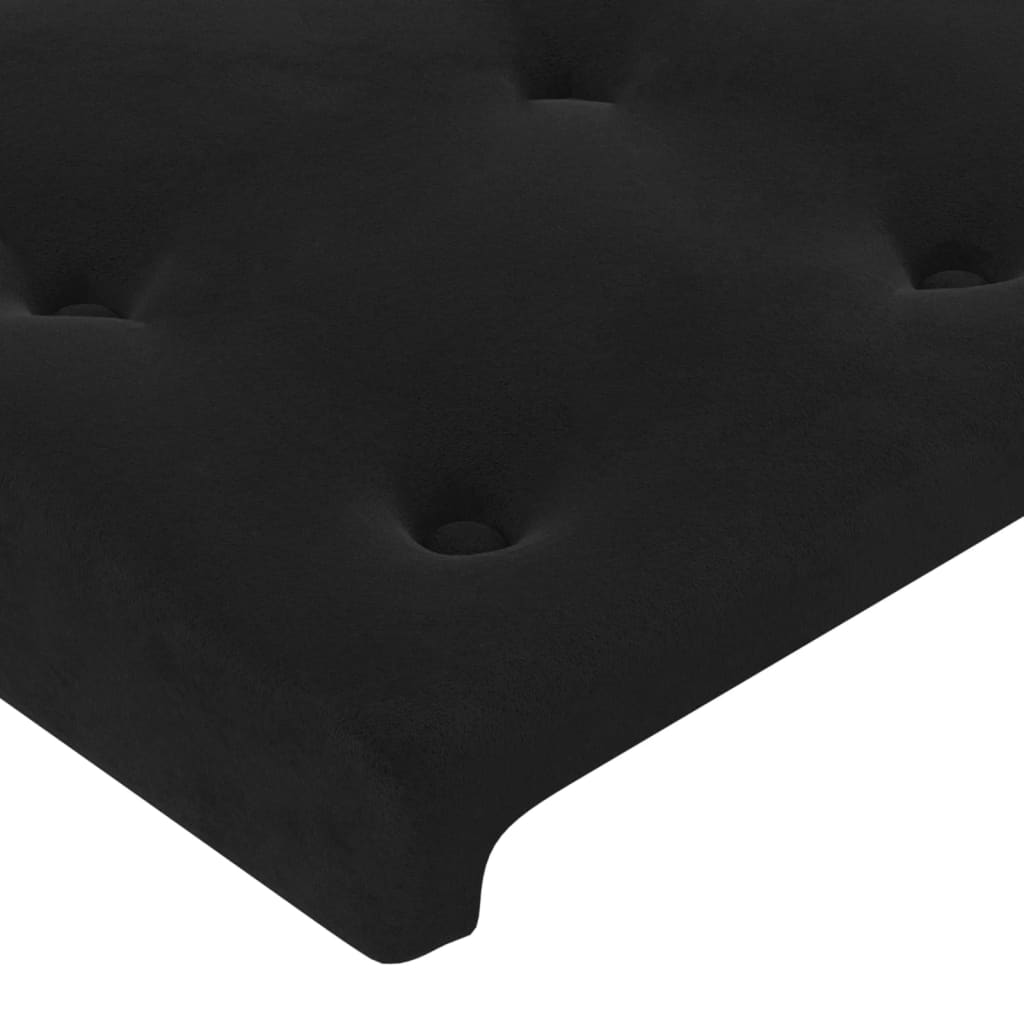 vidaXL fekete bársony fejtámla 80 x 5 x 78/88 cm