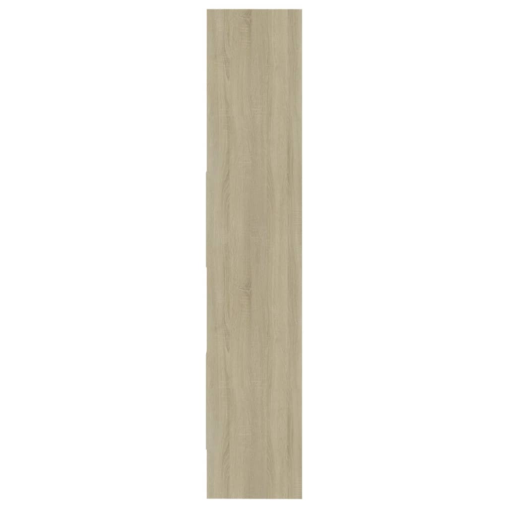 vidaXL fehér-sonoma színű forgácslap könyvszekrény 40 x 35 x 180 cm