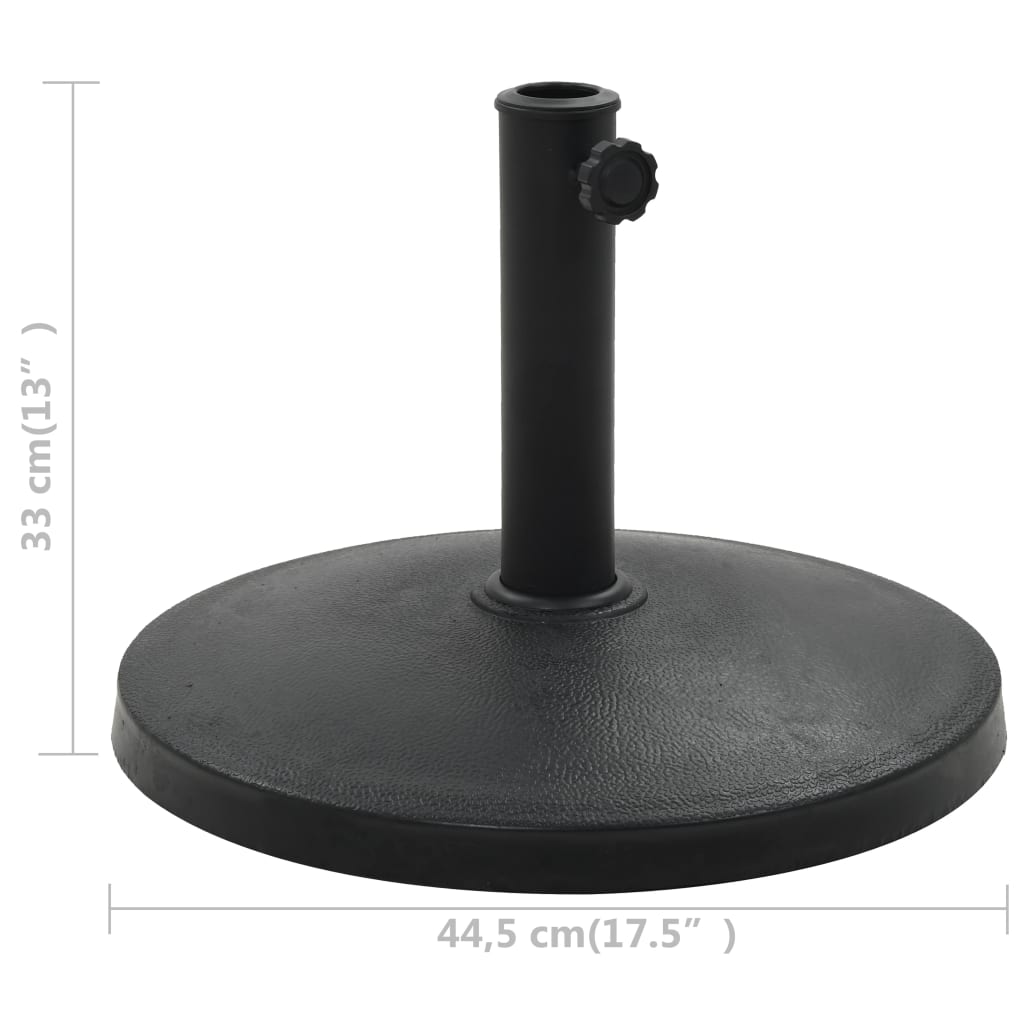 vidaXL kerek fekete műgyanta napernyőtalp 10 kg