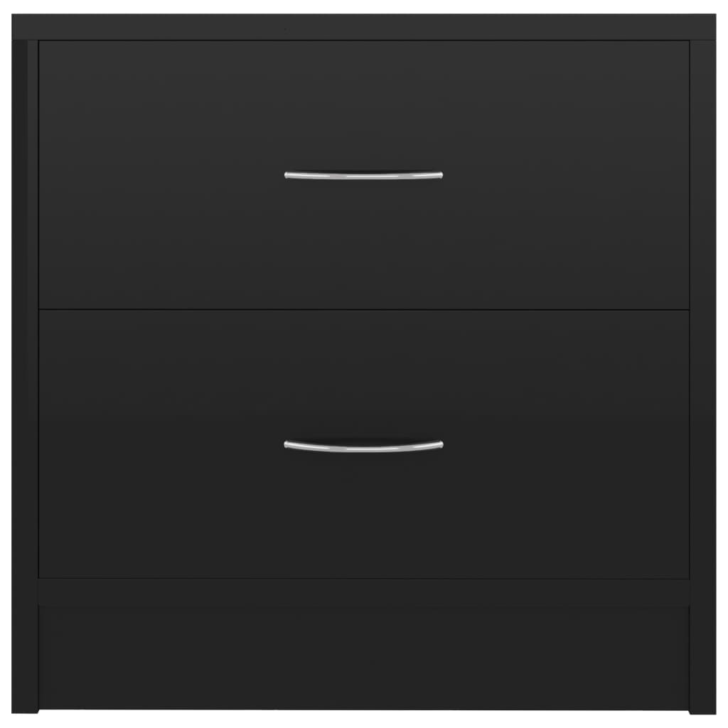 vidaXL magasfényű fekete forgácslap éjjeliszekrény 40 x 30 x 40 cm
