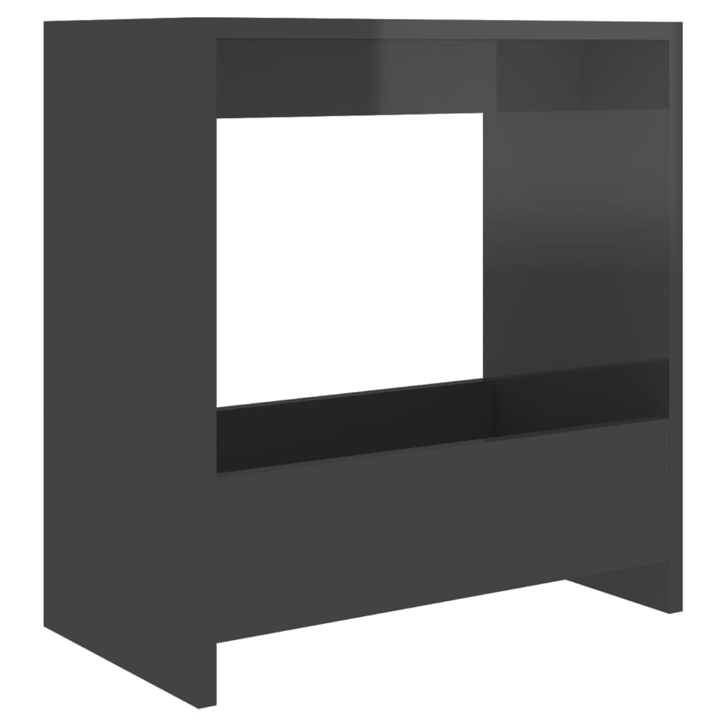 vidaXL magasfényű szürke forgácslap kisasztal 50 x 26 x 50 cm