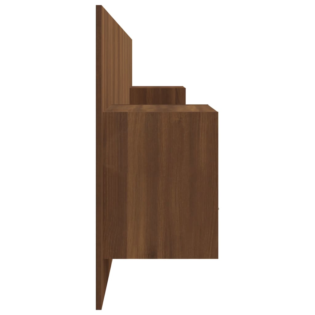 vidaXL barna tölgyszínű szerelt fa ágyfejtámla szekrényekkel
