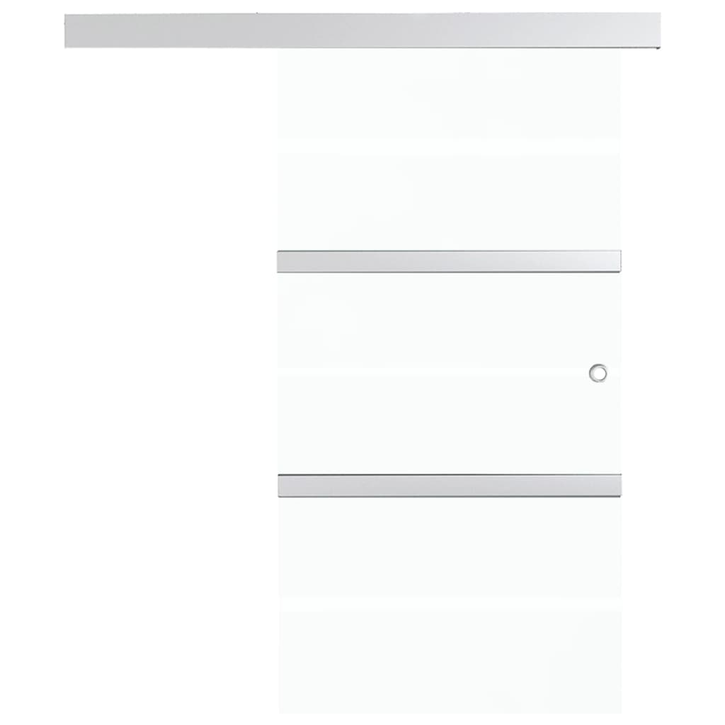 vidaXL ezüstszínű ESG üveg és alumínium tolóajtó 90 x 205 cm