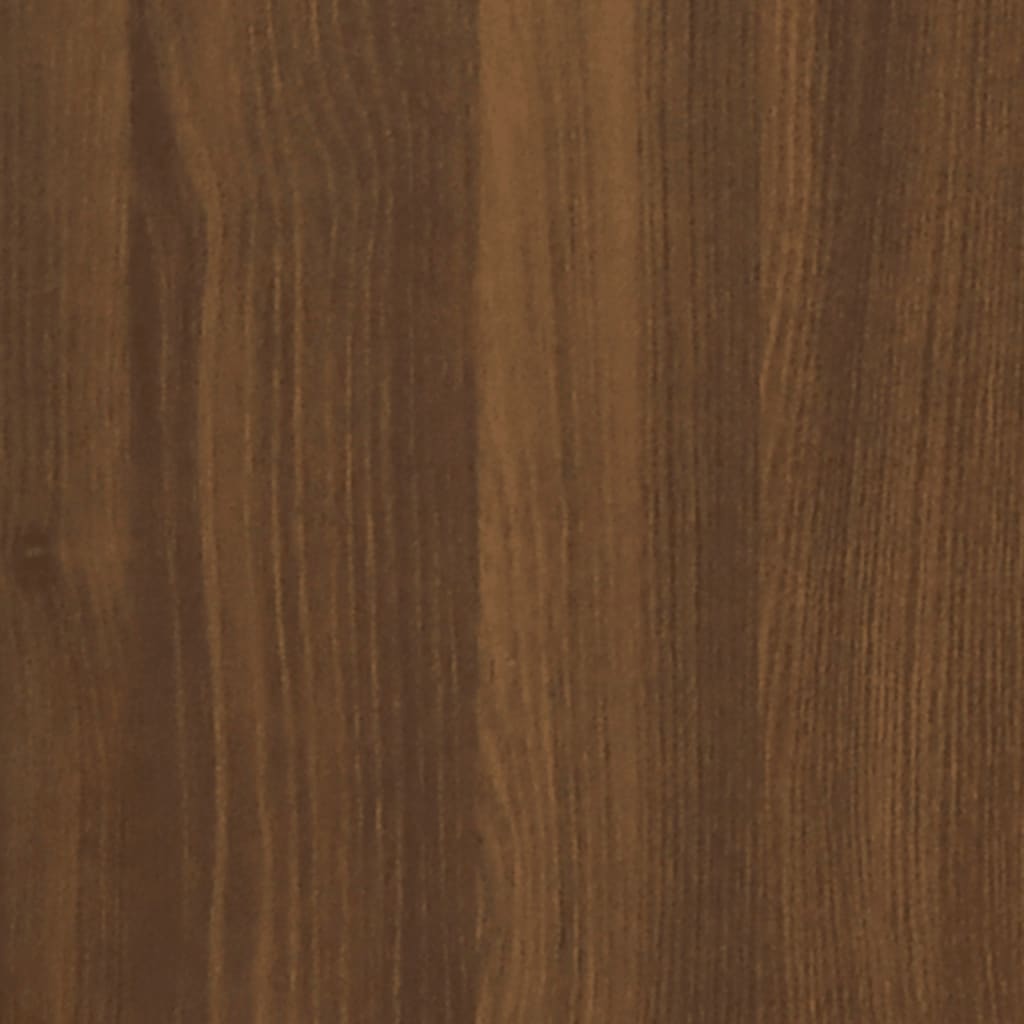 vidaXL barna tölgy színű szerelt fa LED-es fésülködőasztal szekrénnyel