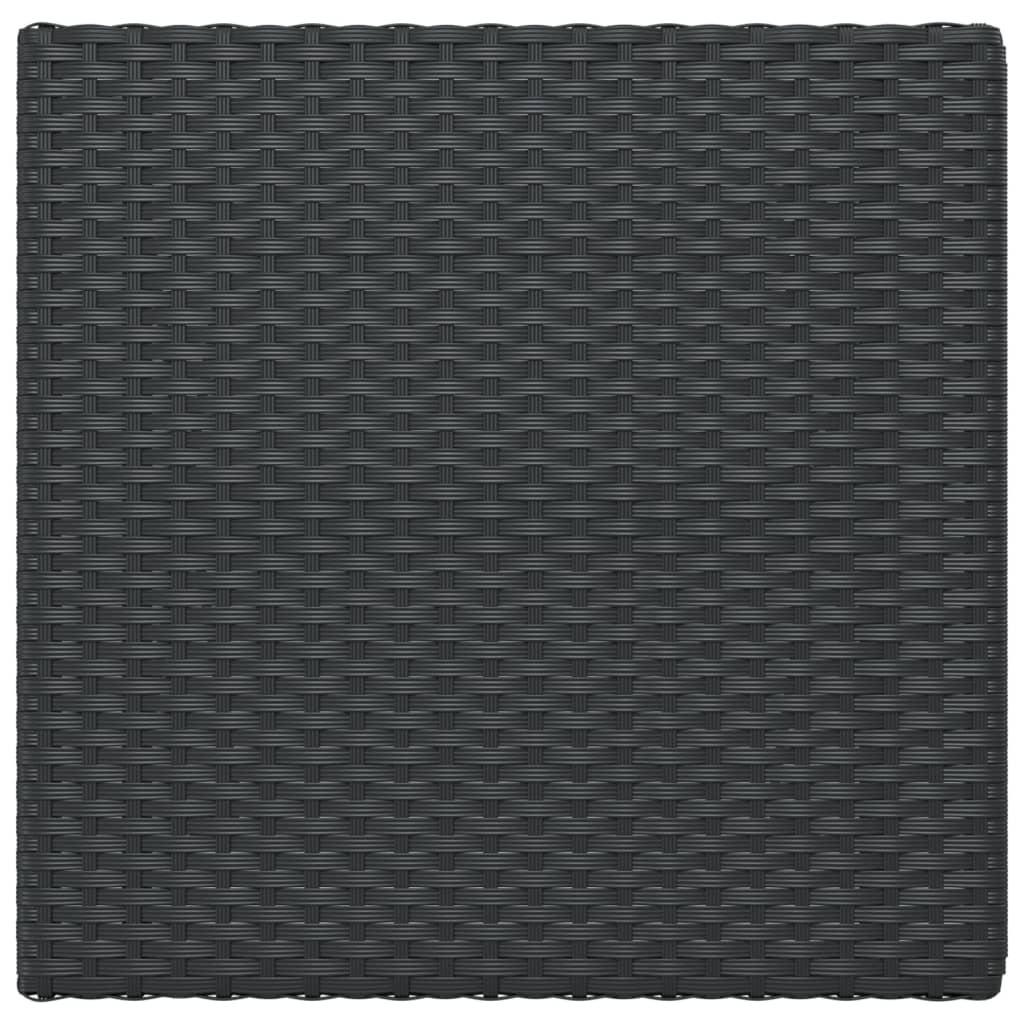 vidaXL fekete összecsukható polyrattan bisztróasztal 55 x 54 x 71 cm