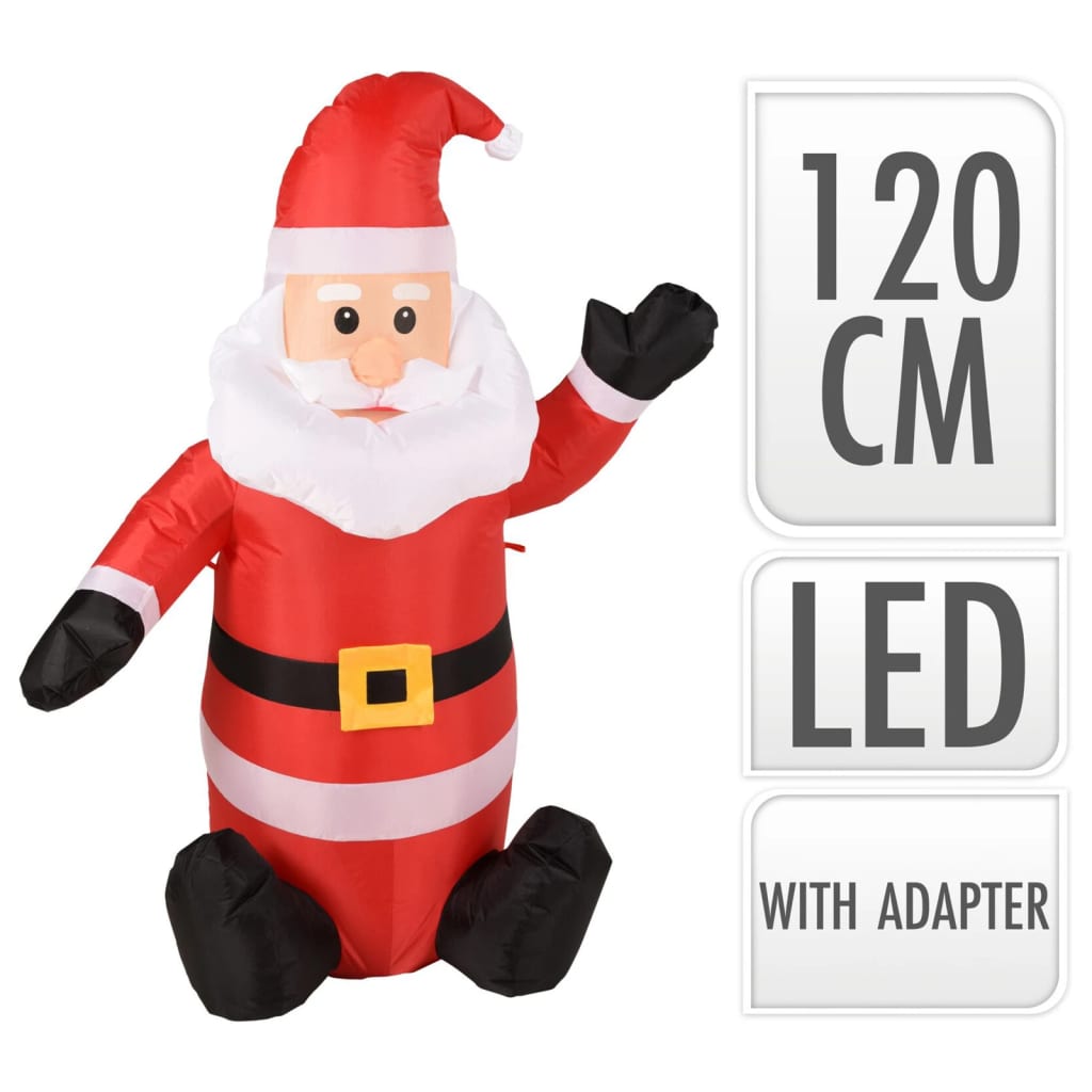 Ambiance LED-es felfújható mikulás 120 cm