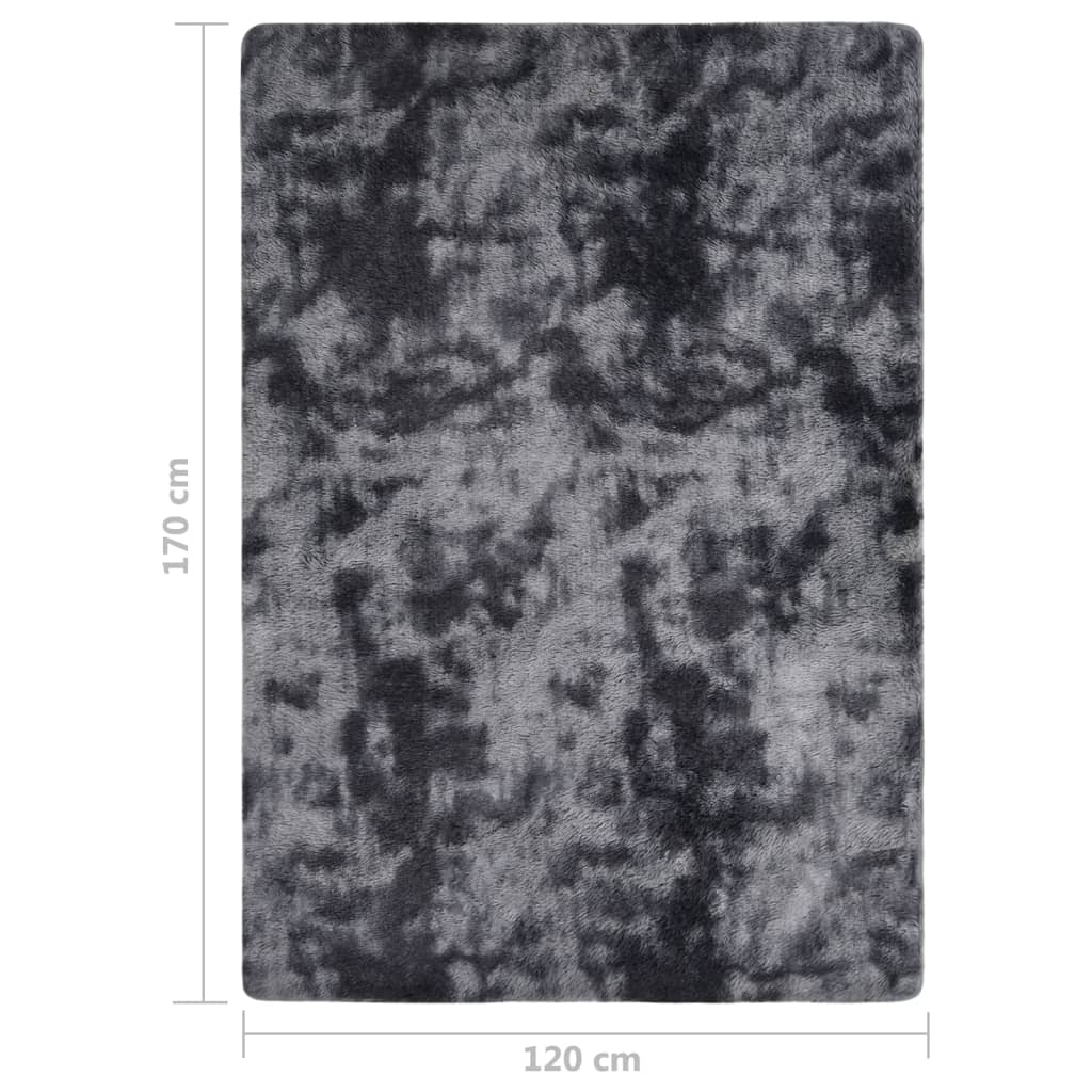 vidaXL antracitszürke bozontos szőnyeg 170 x 120 cm
