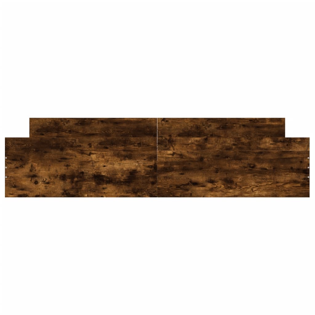 vidaXL füstös tölgyszínű ágykeret fej- és lábtámlával 180 x 200 cm
