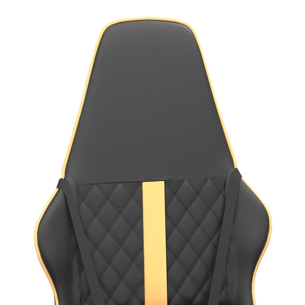 vidaXL aranyszínű és fekete műbőr masszázsjátékszék