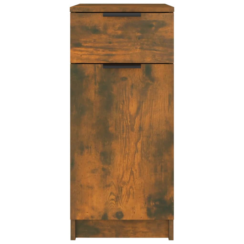 vidaXL füstös tölgy színű szerelt fa íróasztalszekrény 33,5x50x75 cm