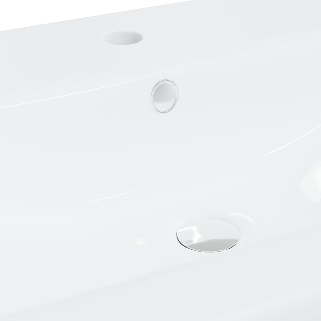 vidaXL fehér kerámia beépíthető mosdókagyló csapteleppel 61x39x18 cm