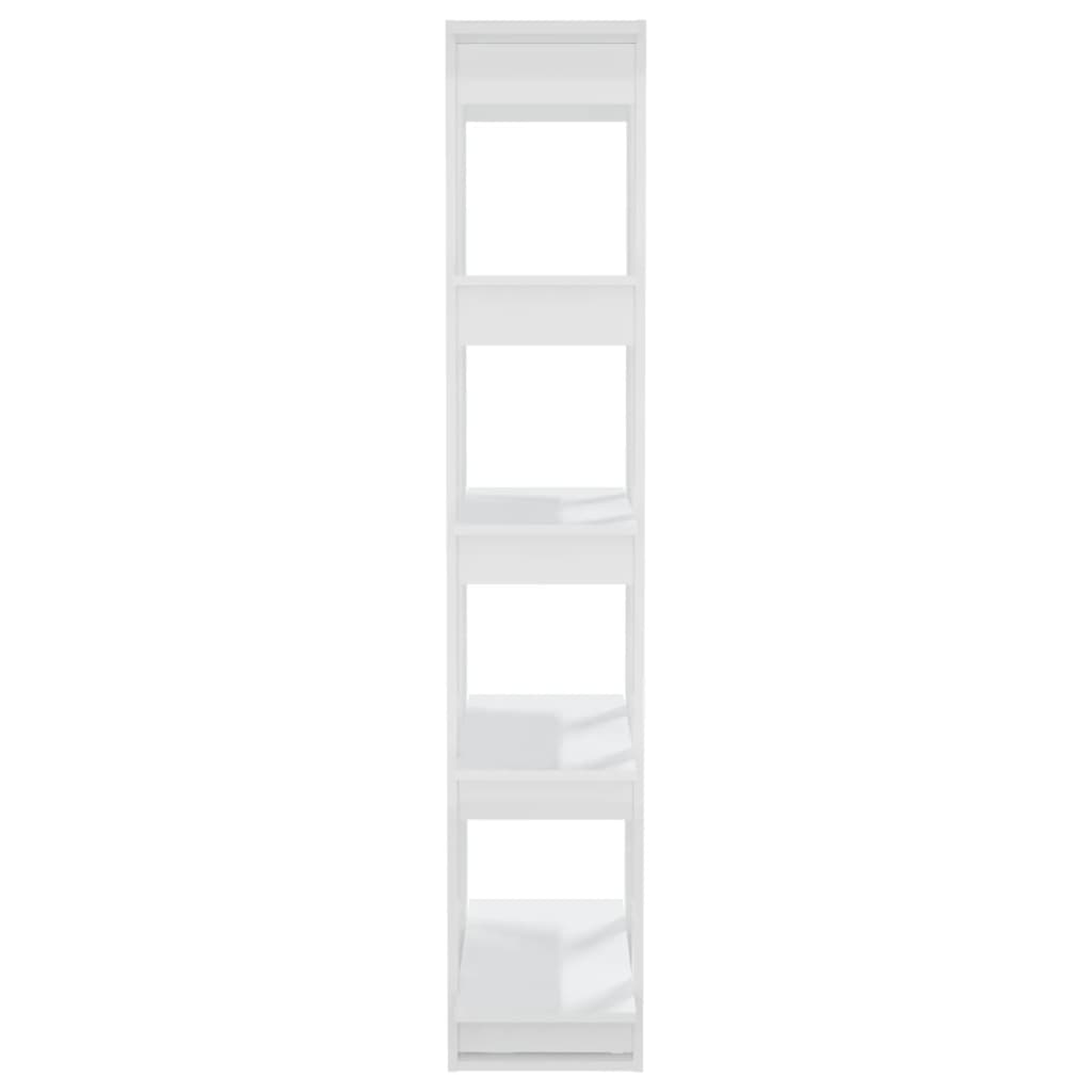 vidaXL magasfényű fehér könyvszekrény/térelválasztó 80 x 30 x 160 cm