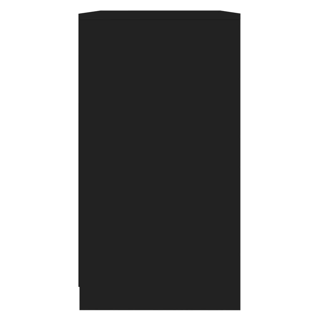 vidaXL fekete forgácslap tálalószekrény 70 x 40,5 x 75 cm
