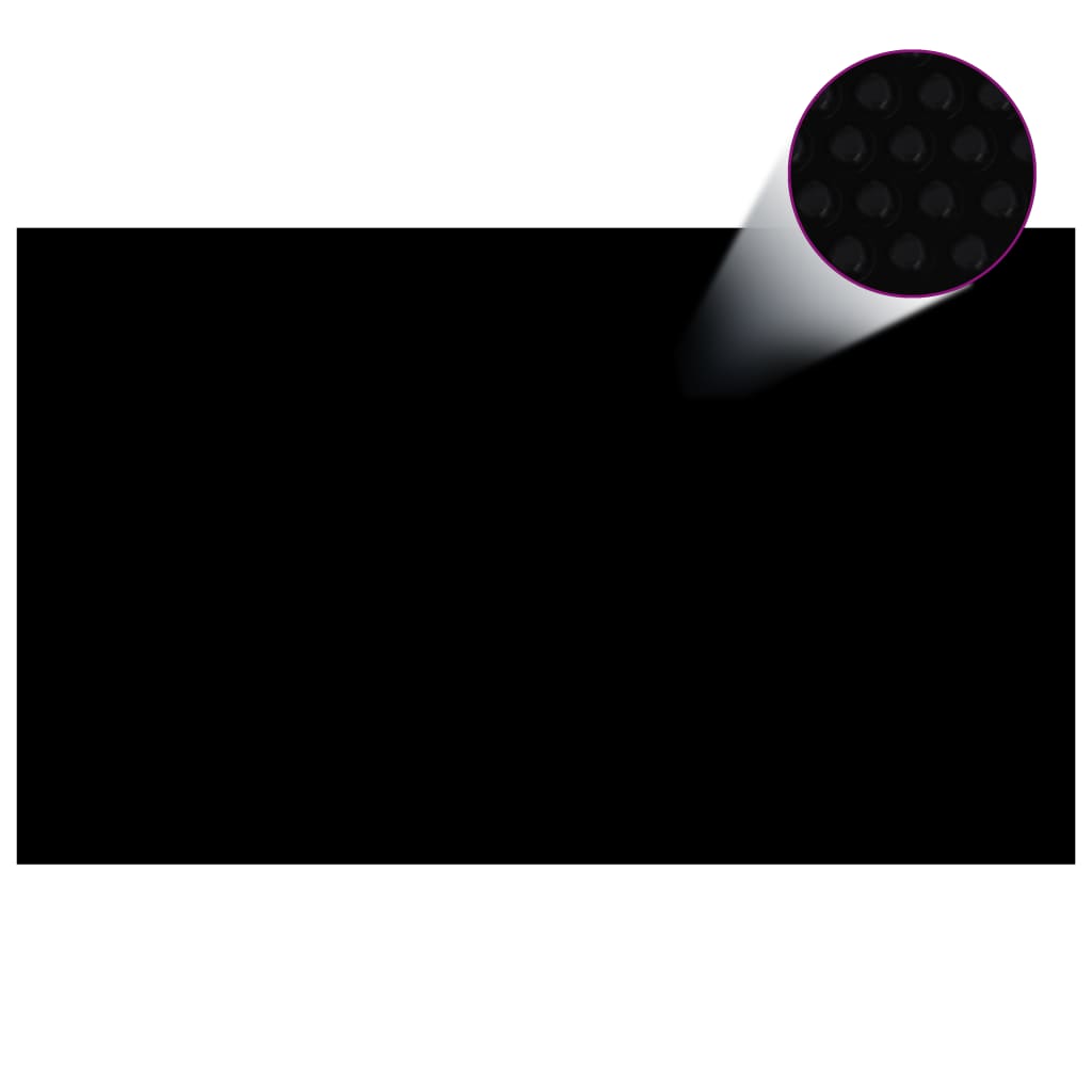 vidaXL fekete és kék napelemes lebegő PE medencefólia 1000 x 600 cm