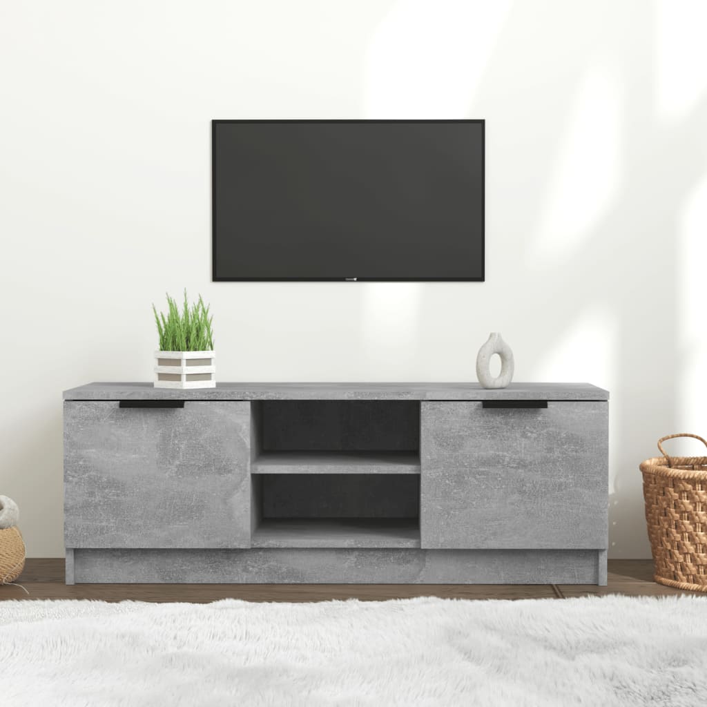 vidaXL betonszürke szerelt fa TV-szekrény 102 x 35 x 36,5 cm