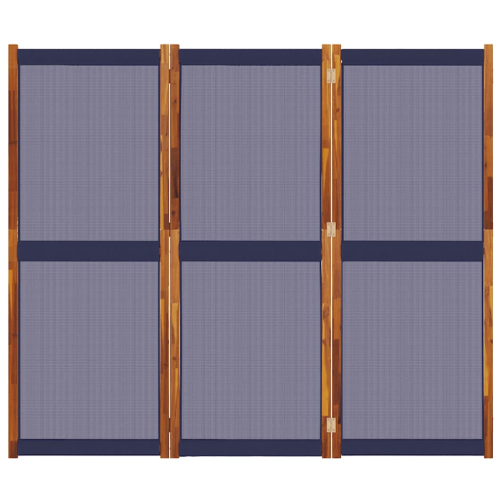vidaXL sötétkék 3 paneles térelválasztó 210 x 180 cm