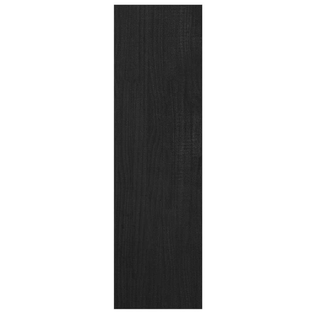 vidaXL fekete tömör fenyőfa könyvszekrény/térelválasztó 40x30x103,5 cm