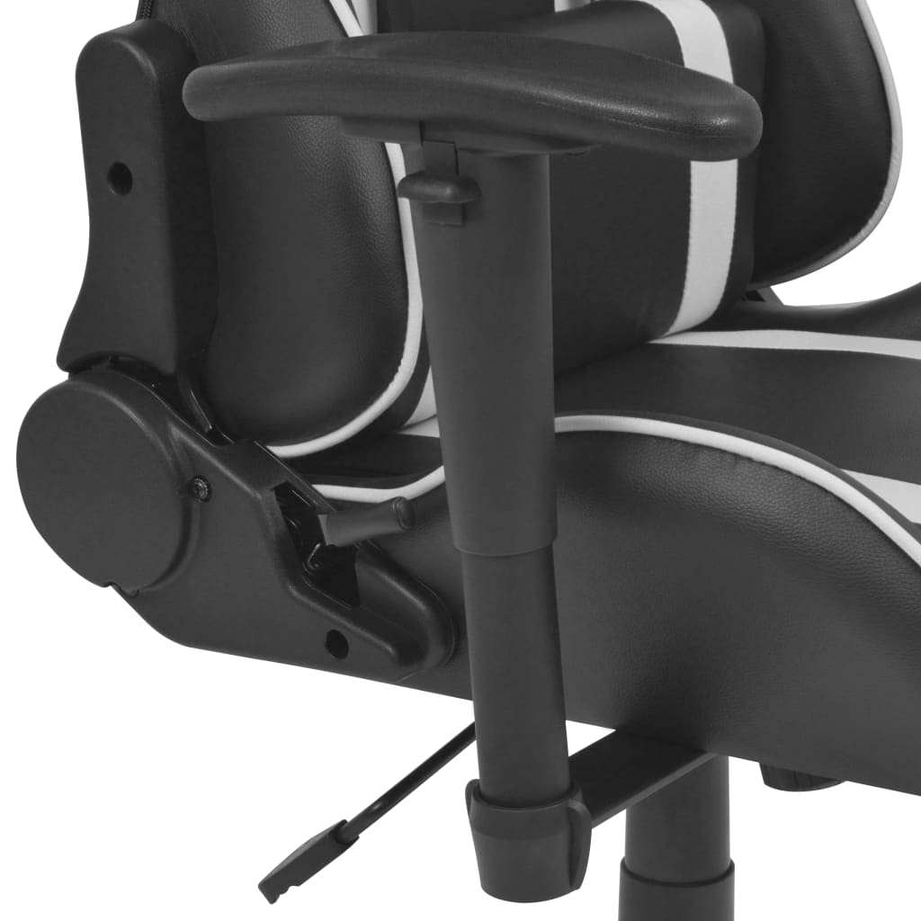 vidaXL fehér dönthető háttámlás versenyautó ülés alakú irodai szék