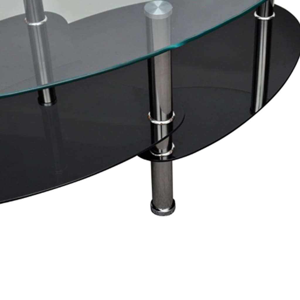 vidaXL egyedi kialakítású fekete dohányzóasztal