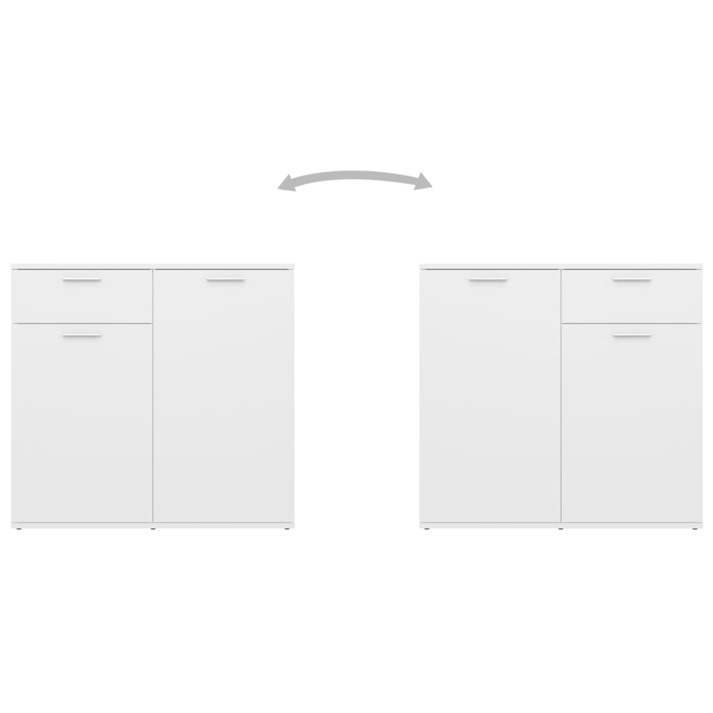 vidaXL fehér forgácslap tálalószekrény 80 x 36 x 75 cm