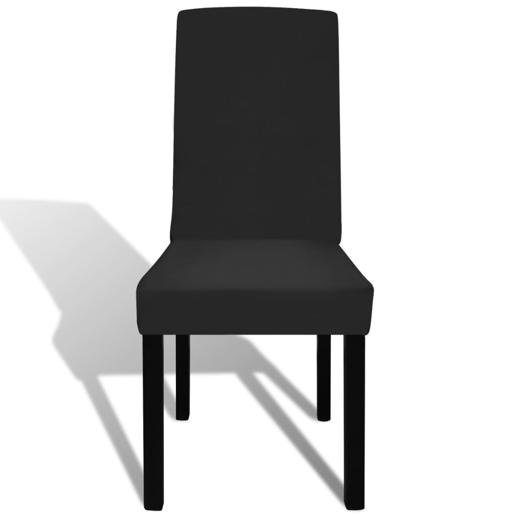vidaXL 6 db fekete szabott nyújtható székszoknya